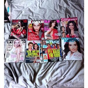 Lot of 8 Fashion Celebrity Magazines Britney Spears Bella Hadid 2014-2016 2010s